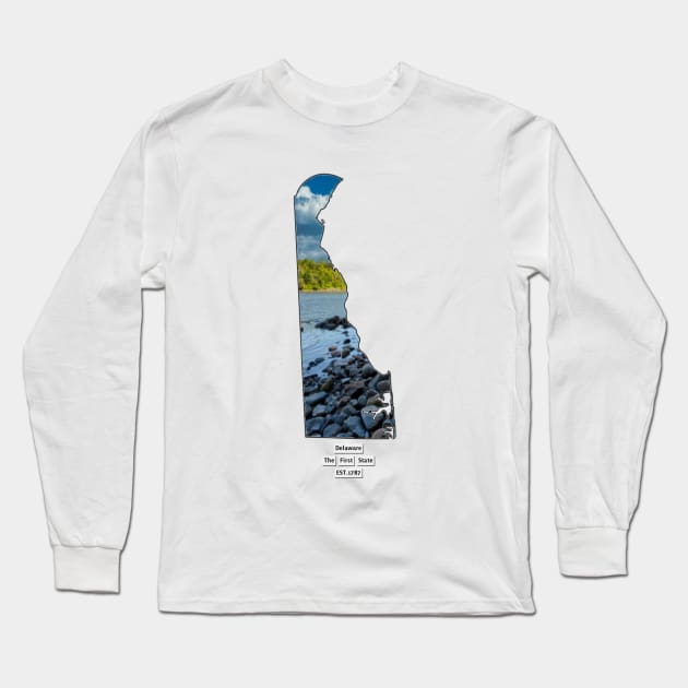 Delaware USA Long Sleeve T-Shirt by Designs by Dyer